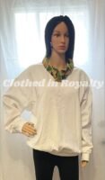 Hoodie with Kente collar Size large